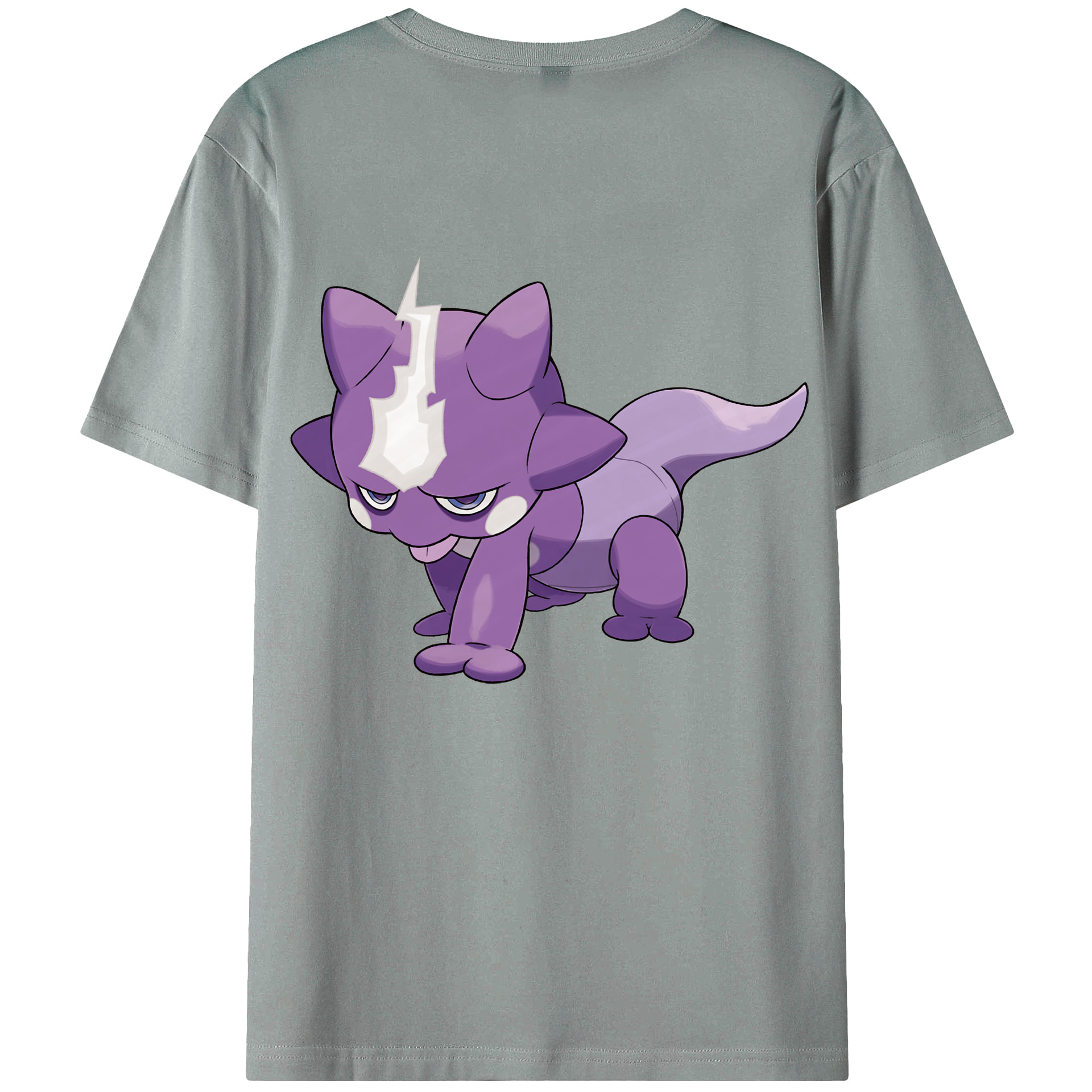 （画像用） ポケットモンスター Pokémon 綿100％ メンズ半袖Tシャツ（バックプリント） 通気性